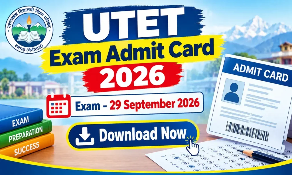 utet admit card 2026