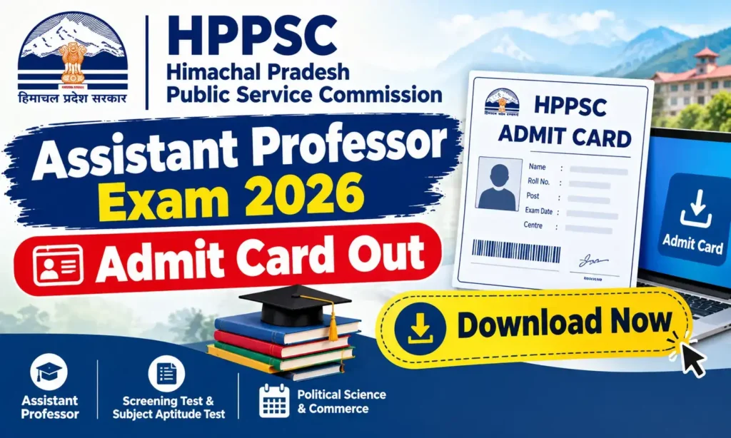 hppsc assistant professor admit card 2026