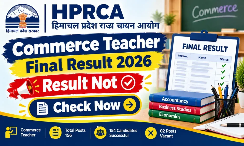 hprca commerce teacher final result 2026