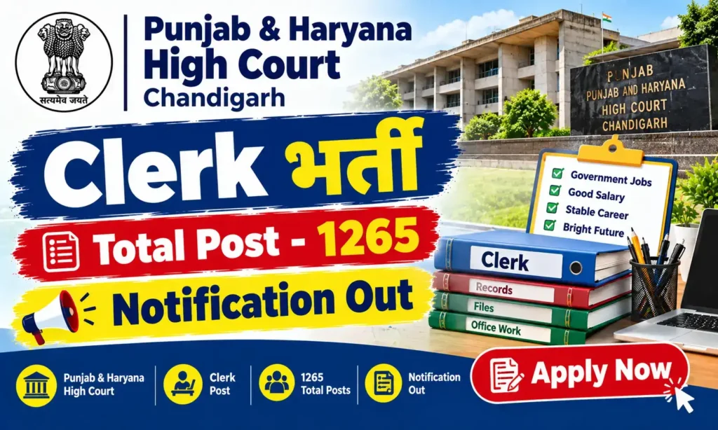 punjab & haryana high court chandigarh clerk recruitment